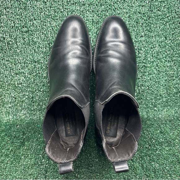 To Boot New York Adam Derrick Chelsea Boots Size 9 Black Leather Made In Italy main image 3
